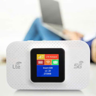 Bộ Phát Sóng WiFi Di Động Tốc Độ Cao 4G/5G LTE 150Mbps - Màn Hình Màu LCD - Phát Sóng Mạnh - Bản Quốc Tế Hỗ Trợ Tất Cả Nhà Mạng - Dung Lượng Pin Cao - Hàng Chính Hãng