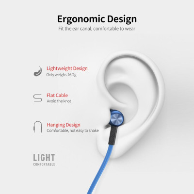 Tai nghe Yoobao Wireless Bluetooth 5.0  Treo cổ thể thao với màng PET thiết kế tiện dụng - Màu bạc