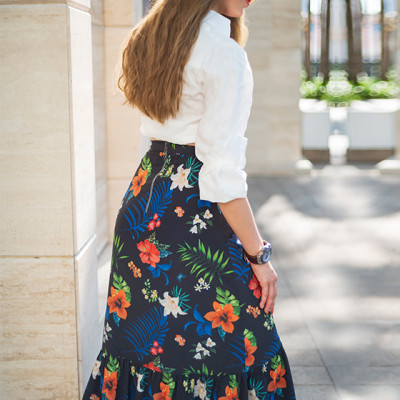 Váy Midi Xoè Lily SKI034 Thời trang thiết kế Hity