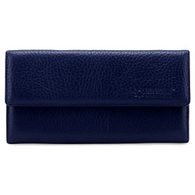 HJ3139-40-59-60-64-65-67 - Bóp nữ da bò cao cấp Huy Hoàng 3 gấp lửng màu xanh đậm, cam, xanh lá chuối, xanh dương, đỏ tươi, vàng, đỏ đô