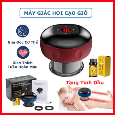 ÁO Thun Nam - Bộ Giác Hơi Điện Cầm Tay 6 Chế Độ - Massage Giảm Đau và Tăng Cường Lưu Thông Khí Huyết
