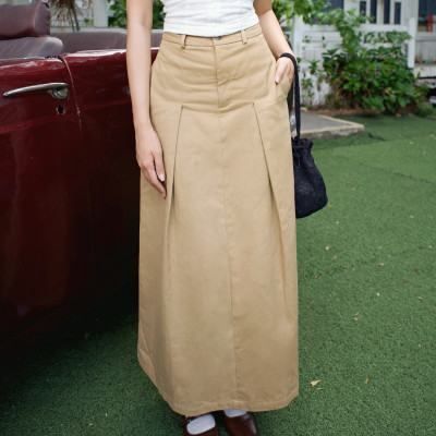 Chân váy dài cá tính basic màu tối giản dễ phối đồ thích hợp mùa hè Davia Miều Est.2013