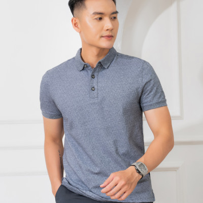 Áo phông nam dệt Aligro màu xám vừa ALGPLO44