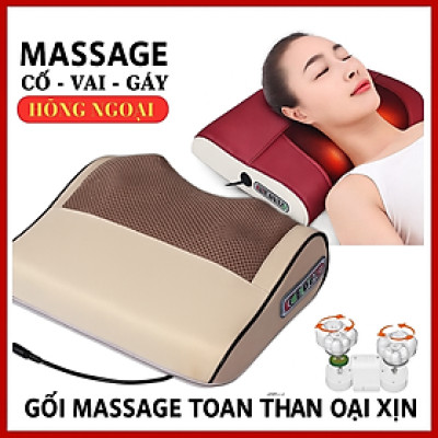 Gối Massage Hồng Ngoại Cao Cấp 20 Bi – Massage Toàn Thân, Tốt Cho Tuần Hoàn Máu