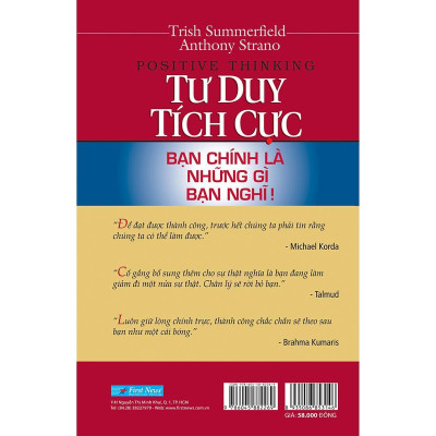 Sách - Tư Duy Tích Cực - Bạn Chính Là Những Gì Bạn Nghĩ - First News