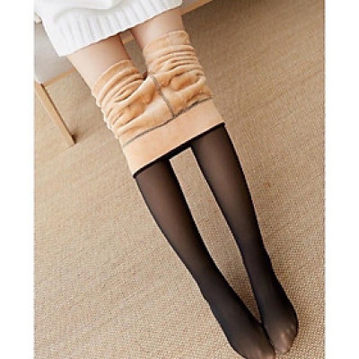 Quần tất 3D lót lông,lót nỷ siêu dày đẹp, siêu ấm(màu đen và cát cháy)