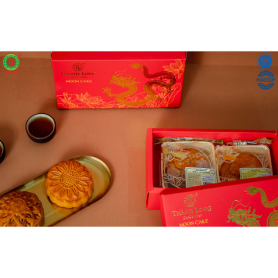 Hộp bánh trung thu 2 bánh 2 trứng 220g - Combo H - Thành Long (440g)