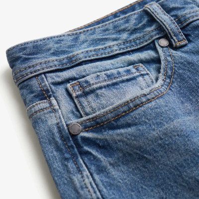 Quần jean / Quần denim nam màu xanh ống suông . Form Straight cropped - ROUTINE 10F24DPA043 | LASTORE MENSWEAR