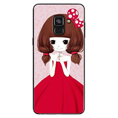 Ốp Lưng Dành Cho Điện Thoại Galaxy A8 2018 - Anime Cô Gái Nơ Đỏ