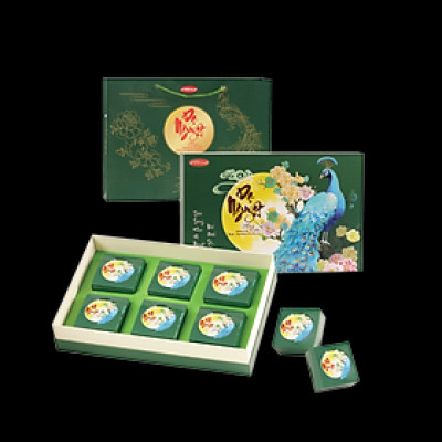 Bánh trung thu dinh dưỡng cao cấp Dạ Nguyệt Khổng Tước 480g (DNKT)- Bibica giành cho người ăn kiêng và đái tháo đường