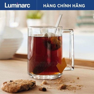 Cốc (ly) bia thủy tinh Luminarc Fitness có quai 450ml, thủy tinh cường lực, chịu va đập tốt - L8042