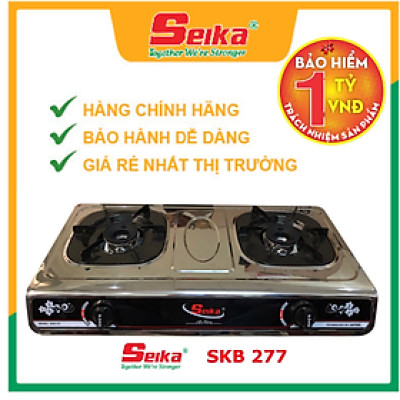 Bếp Gas Đôi Toàn Thân Inox Seika SKB277 - Hàng Chính Hãng