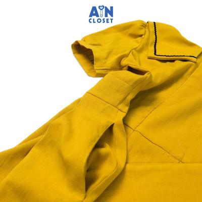 Đầm cho mẹ baby doll Vàng tim cổ thủy thủ thun cotton - AICDMELUPXVU - AIN Closet