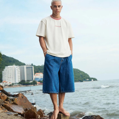 Áo thun tay ngắn nam phối cổ Form Loose - RT 10S25TSS027 | ROUTINE CÀ MAU