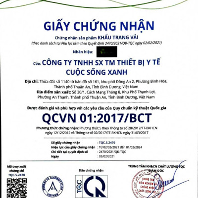 Khẩu trang y tế trẻ em kháng khuẩn GREEN LIFE - GẤU hồng