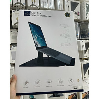 Bao Da Skin Pro Slim Stand Sleeve Dành Cho Macbook Chất Liệu Da PU Mịn, Nắp Từ Tính Có Chân Đế Có Thể Tự Điều Chỉnh - Hàng Chính Hãng 