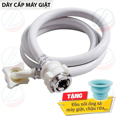 Dây Cấp Nước Máy Giặt Dài 1m4 - Tặng đầu nối ống xả máy giặt, chậu rửa bát chống hôi, chống côn trùng,..
