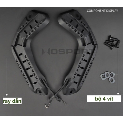 Bộ ray thay thế cho mũ bảo hiểm chiến thuật