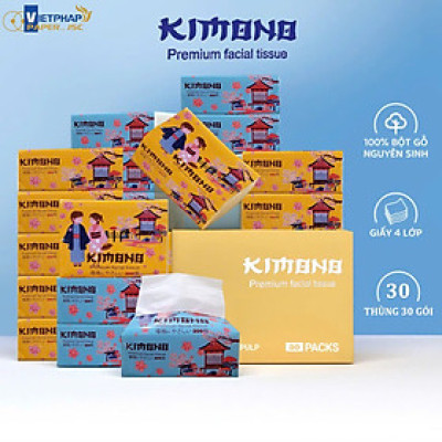 COMBO 30 gói Giấy ăn, khăn giấy KIMONO cao cấp siêu cute và siêu dai, mềm mịn, tiện lợi thân thiện với môi trường