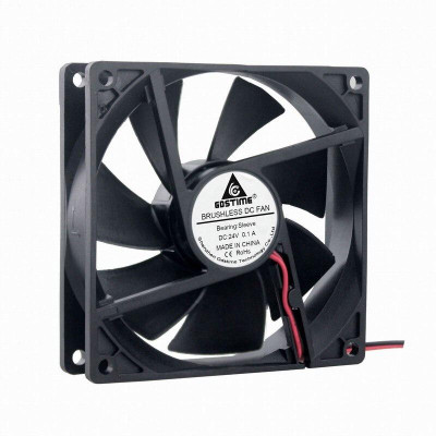 1 Pieces Gdstime DC 24V 2Pin 90mm 92mm x 25mm Brushless CPU Computer Case Cooling Fan 92x92x25mm Exhaust Heatsink Cooler 9225