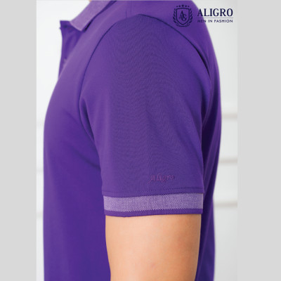 Áo Polo Nam Cộc Tay Trơn Màu Tím ALIGRO ALGPLO27