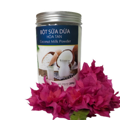 Bột Sữa Dừa  Hòa Tan VIKIN thơm  ngon , dạng hũ  200G dễ bảo quản  và sử dụng.