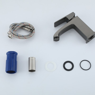 Vòi chậu lavabo nóng lạnh mạ titan Frap F1076-9 - Hàng Chính Hãng LIÊN BANG NGA