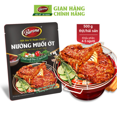 Gia Vị Nướng Muối Ớt Barona 80g ướp ngon chuẩn vị không cần nêm nếm