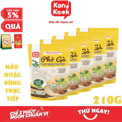 Nước Súp Cô Đặc Vị Phở Gà KanKook Gói 210g Nấu/Trộn Ăn Liền Gia Vị Hoàn Chỉnh Chuẩn Vị Phở Sài Gòn