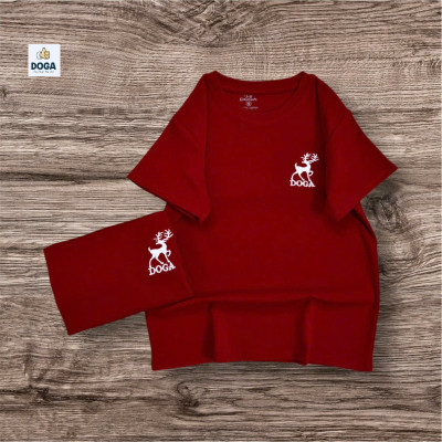 Aó thun babytee chất borip cotton DOGA thêu hinh nai xinh mã193