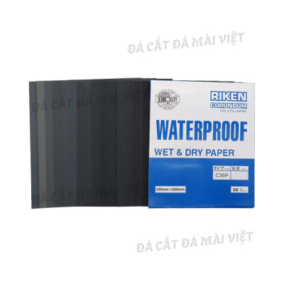 5 Tờ Giấy Nhám Nước RIKEN C35P Nhật Bản Đủ Số Từ P150 Đến P2500 Chính Hãng