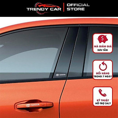 [TOYOTA] Miếng decal dán trang trí xe ô tô đẹp, tem kim loại chìm in logo hãng xe Toyota Camry, Altis, Vios, Wigo,Innova