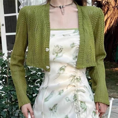 Áo khoác len nữ gài nút phong cách Hàn Quốc xinh xắn năng động