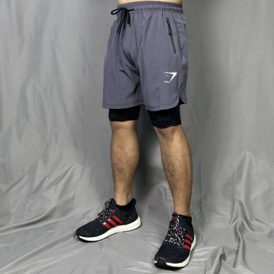 Quần đùi 2 lớp tập gym nam DOGYMSHOP chất vải dù thoáng mát QG2L5