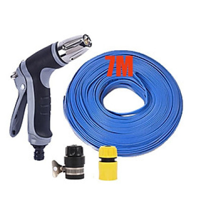 Bộ dây và vòi xịt tăng áp rửa xe tưới cây  (cút nhựa nối đen 712-2)