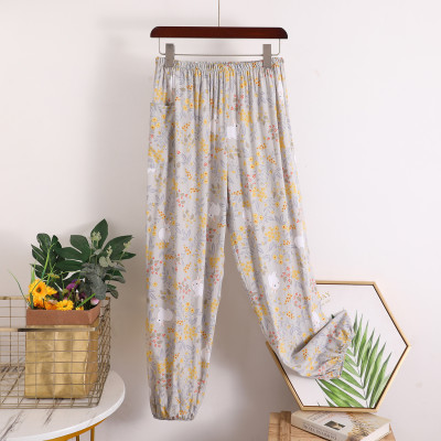 Quần dài nữ bo gấu chất liệu vải lanh thoải mái, thoáng mát, nhiều họa tiết, freesize từ 45 đến 75 kg