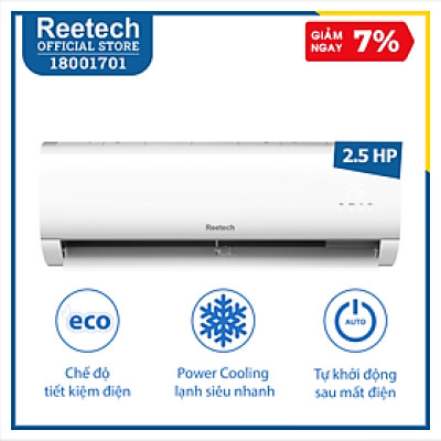 Máy lạnh Reetech 2,5 HP RT24-BK-BT/RC24-BK-BT - Hàng chính hãng (chỉ giao HCM, HN và một số tỉnh)