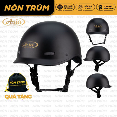 Mũ bảo hiểm xe máy 1/2 ASIA A09 dáng cá heo gọn nhẹ, năng động cho nam nữ chính hãng