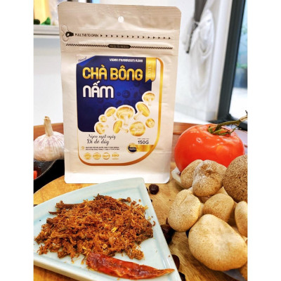 Chà bông nấm đông cô gói 150g - Vegan Mushroom Floss - Golden Lê