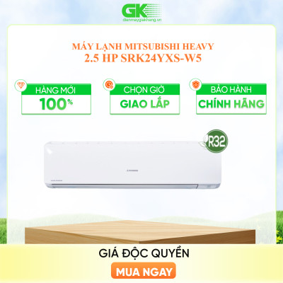 Máy lạnh Mitsubishi Heavy Inverter 2.5 HP SRK24YXS-W5 - Hàng chính hãng - Chỉ giao HCM