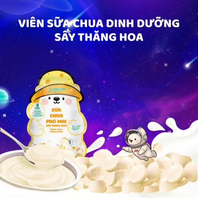 Sữa Chua Sấy Thăng Hoa IYaua Gấu Hạt Nút Vị PHÔ MAI Túi 16G