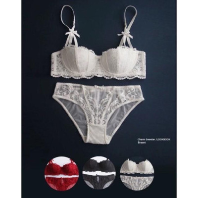 Bộ Đồ Lót Quả Ngang Có Gọng Đệm Mỏng Ren Gợi Cảm Cao Cấp (B051)