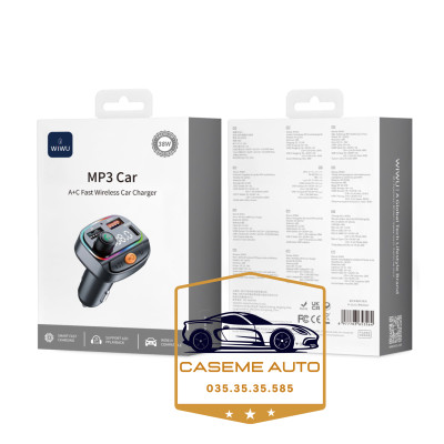 Tẩu Sạc Ô Tô MP3 QC031 - Sạc Nhanh 38W, FM Bluetooth - Hàng Chính Hãng