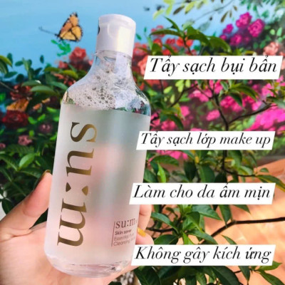 Bộ Nước Tẩy Trang Đa Năng Su:m37 Skin Saver Essential Pure Cleansing Water 400ml Tặng Sữa Rửa Mặt 100ml