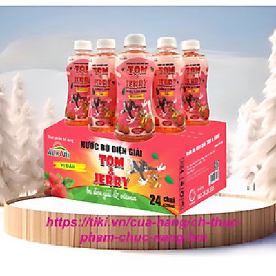 Nước bù điện giải Tom and Jerry ( vị dâu) Alkari , thùng 24 chai x 250ml