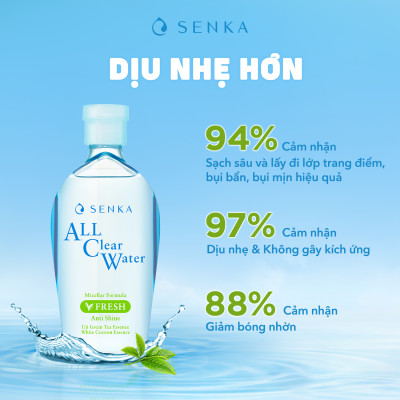 Nước tẩy trang sạch thoáng Senka A.L.L.Clear Water Fresh 230ml