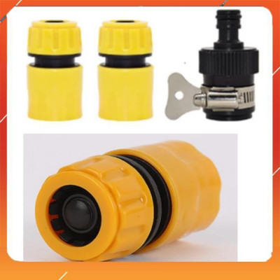 Vòi Xịt️Evoucher Bộ dây vòi xịt nước rửa xe, tưới cây , tăng áp 3 lần, loại 15m 206319 cút sập,nối nhựa đen+  đai