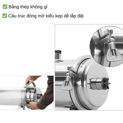 Máy lọc nước UF Lõi Lọc PVDF, lọc nước đầu nguồn, lọc nước sinh hoạt, nước máy, công suất 3000L/giờ hàng nhập khẩu