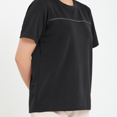 Áo Thun Nữ Tay Ngắn Viền Chỉ Ngực Maxivic, La Mộc - LM0122305