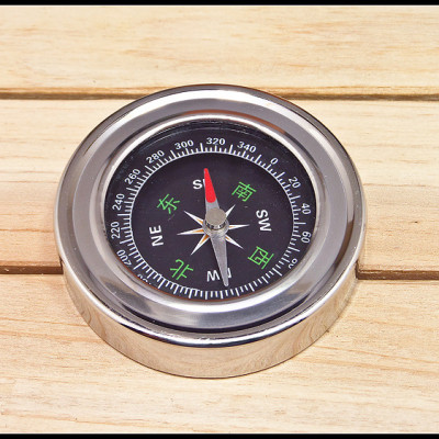 La bàn mini vỏ bằng thép không gỉ 